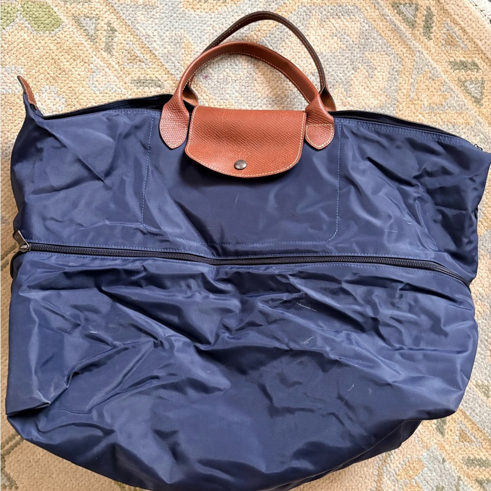 Longchamp Le Pliage XL Navy Blue Travel Original Expandable Bag